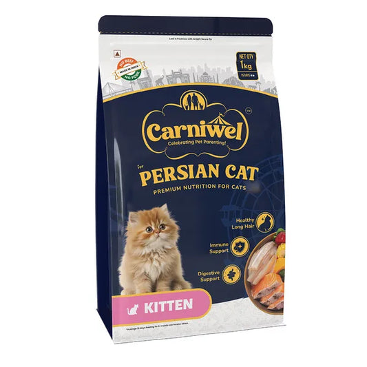 Carniwel Natural Nutrition for Skin, Digestion & Hairball Control Persian Kitten Cat Dry Food