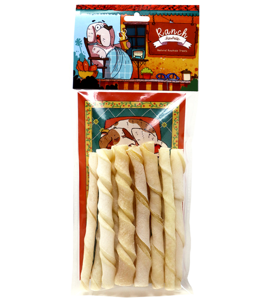 Ranch White Twisted Sticks for Dogs