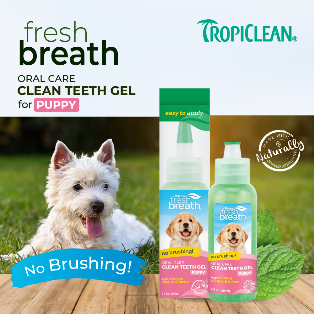 Tropiclean Fresh Breath Puppy Clean Teeth Gel for Dogs