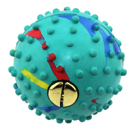 Rubber Ball Toy With Bell Bite Resistant For Dogs