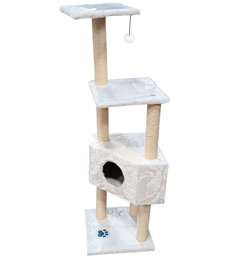Cat Tree Condo with Sisal Scratching Posts and Jump Platform