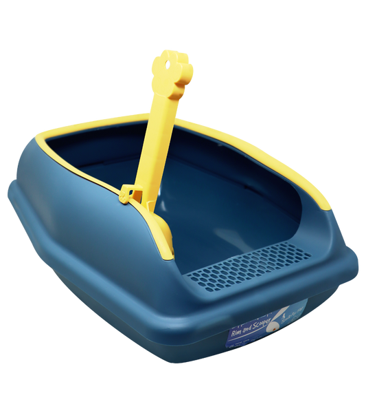 Cat Litter Tray Dual Colour with Scooper (Large)
