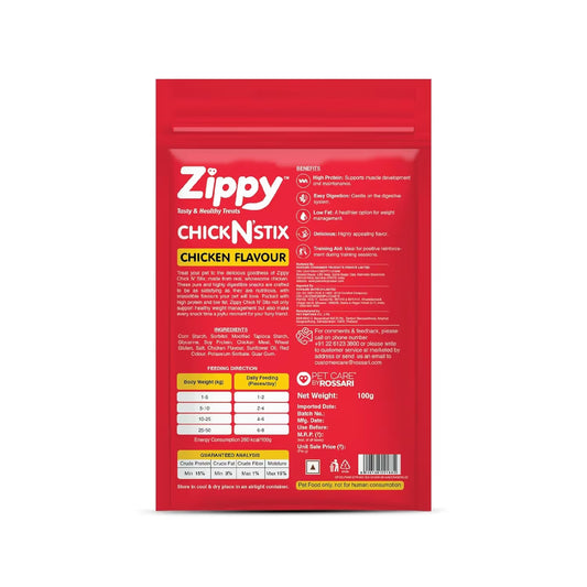 Zippy Chicken Stix Dog Treats for Dog, Chicken Flavor 100g