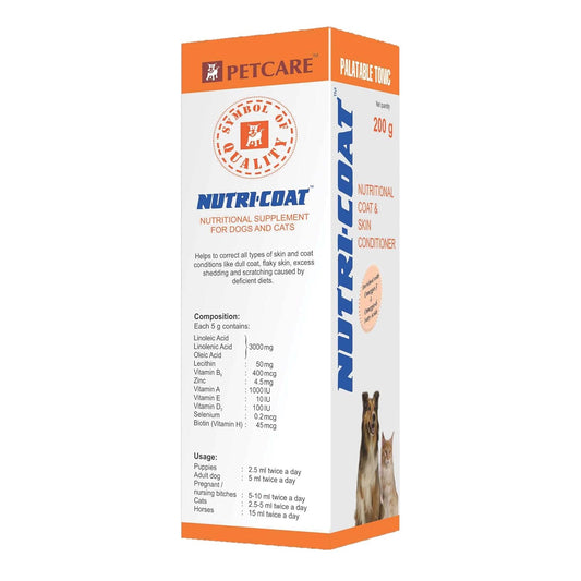 Nutricoat Nutritional Coat And Skin Conditioner For Dogs And Cats - 200 Gm