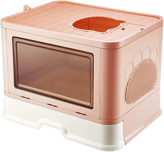 Smarty Pet Cubical Cat Litter Box with Rim & Scooper