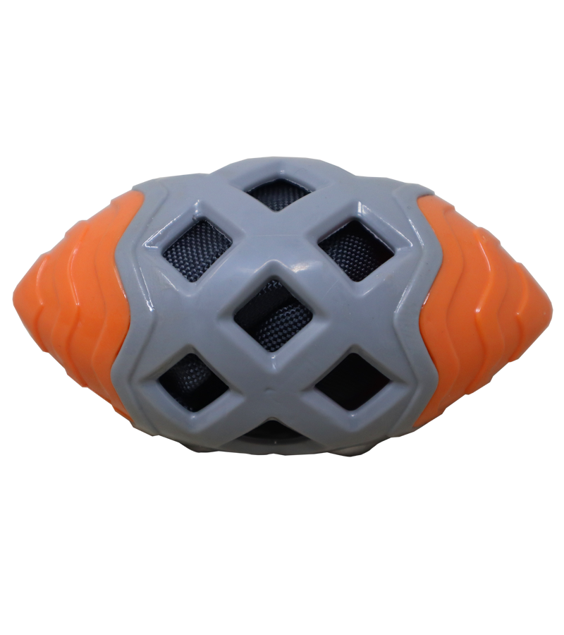 Plushmate Crackle Rugby Chew Toy for Dogs, Interactive Toy for Dogs for Fun Training Teeth Cleaning | Durable, Fetch & Chew Safe Play Toy