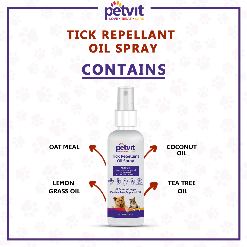 Petvit Tick Repellent Oil Spray for Dogs and Cats