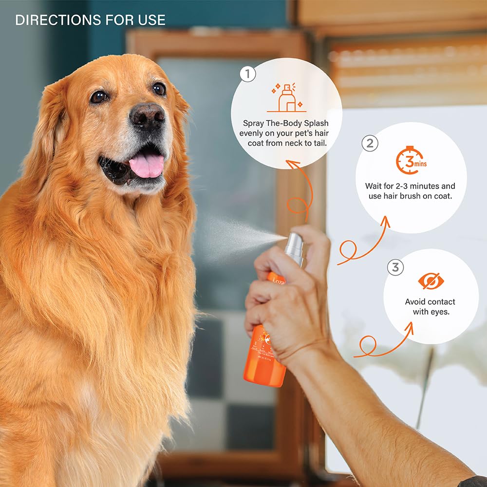 Lozalo Floral Pet Perfume Spray - 200 ml, Tulip, Deodorizing Long Lasting Natural Body Fragrance Dog Perfume Fresh Coat Spray for Dogs & Cats of All Breeds, with Aloe Vera Extract & Wheat Germ Oil