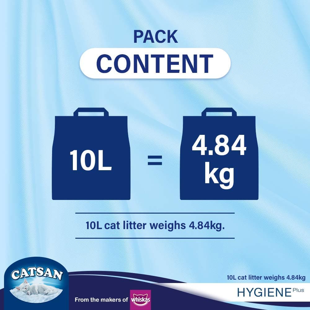 Catsan Hygiene Plus Unscented Non Clumping 100% Natural Cat Litter
