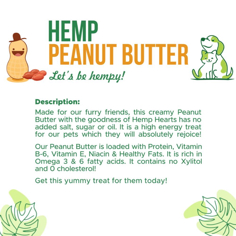 Healing Leaf Hemp Peanut Butter for Dogs and Cats