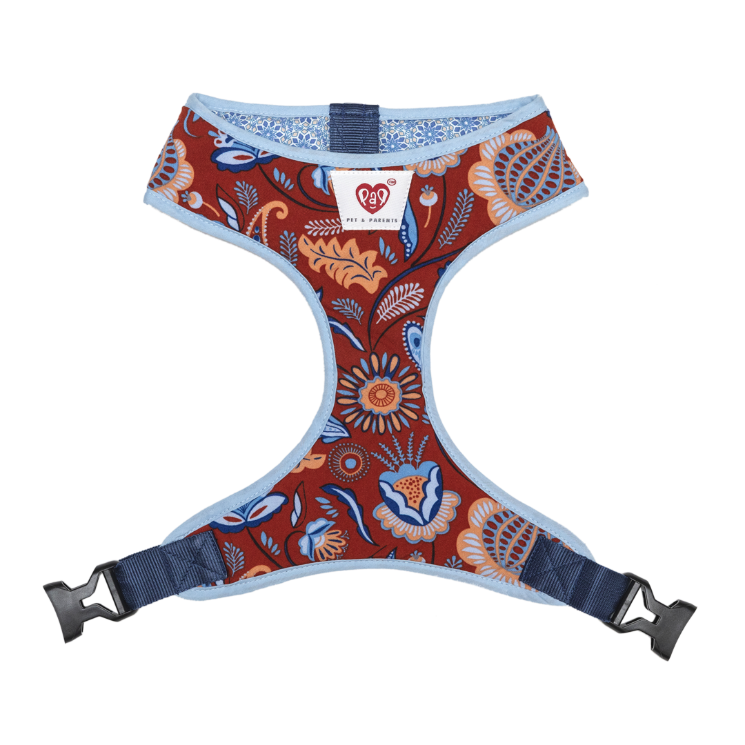Pet And Parents Indie Floral Reversible Harness for Dogs