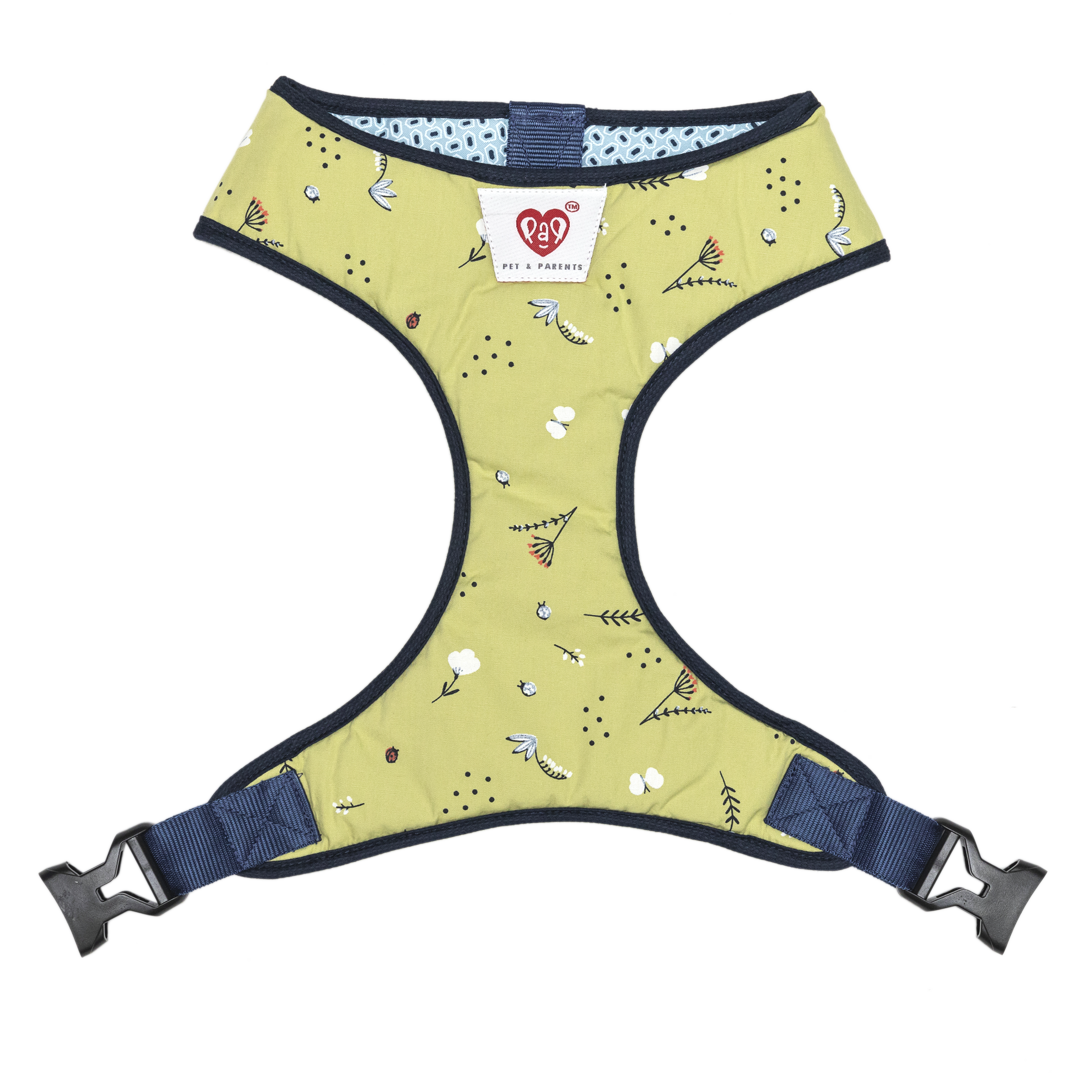 Pet And Parents Green Garden Reversible Harness for Dogs