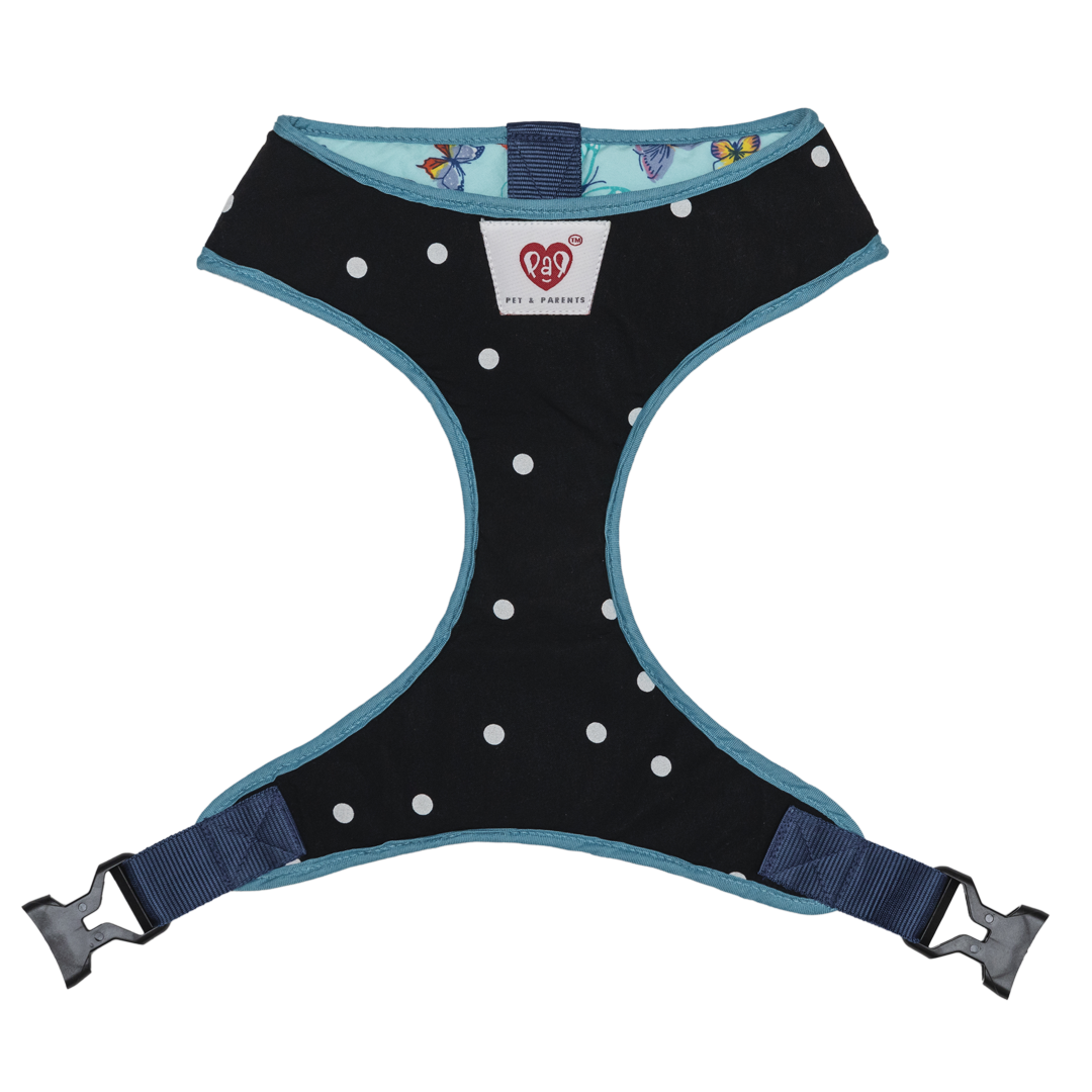 Pet And Parents Butterfly and Polka Reversible Harness for Dogs