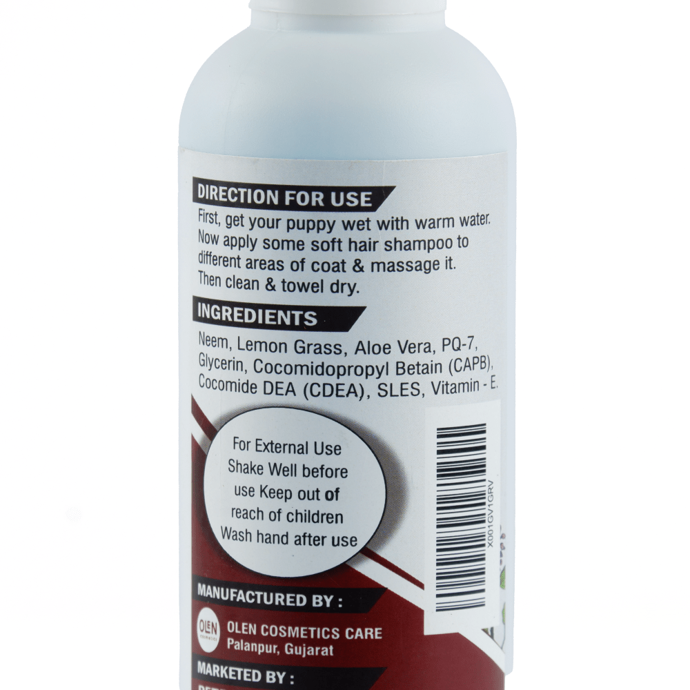 Boltz Anti Tick & Flea Shampoo with Brush for Dogs