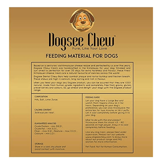 Dogsee Chew 100% Natural Yak Milk Bars Large Breed Dog Treats
