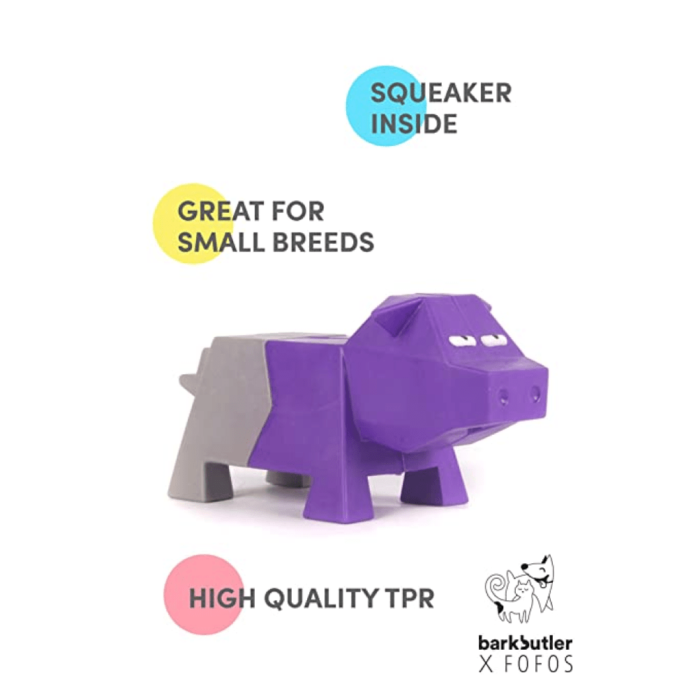Barkbutler Fofos Comic Farm Pig Toy & Football Chew Toy for Dogs (Pack of 2)
