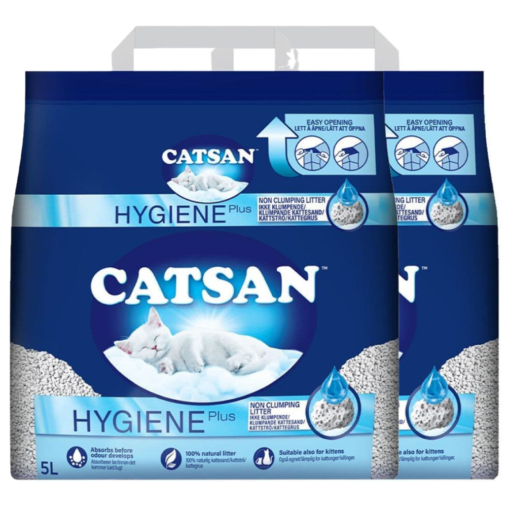 Catsan Hygiene Plus Unscented Non Clumping 100% Natural Cat Litter