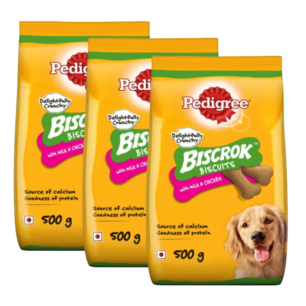 Pedigree Milk and Chicken Flavour Biscrok Biscuits Dog Treats (900g)