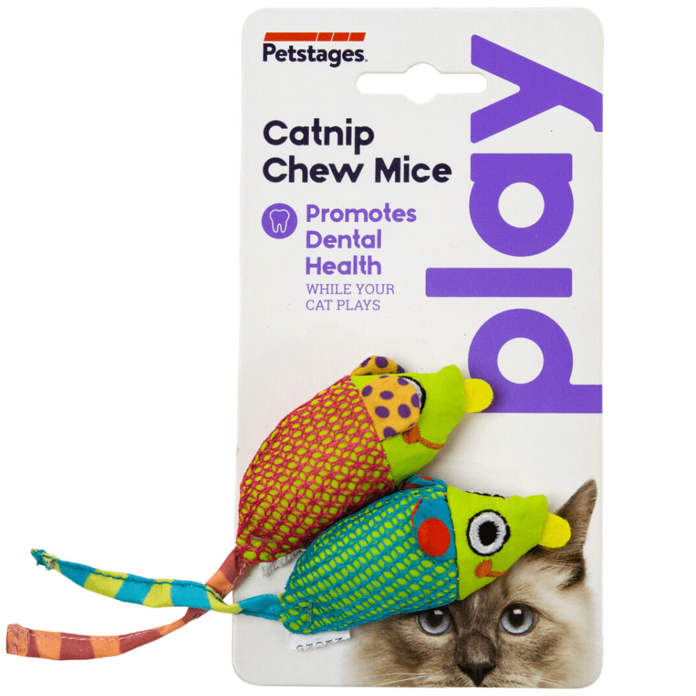 Petstages Hound Catnip Chew Mice Toy for Cats