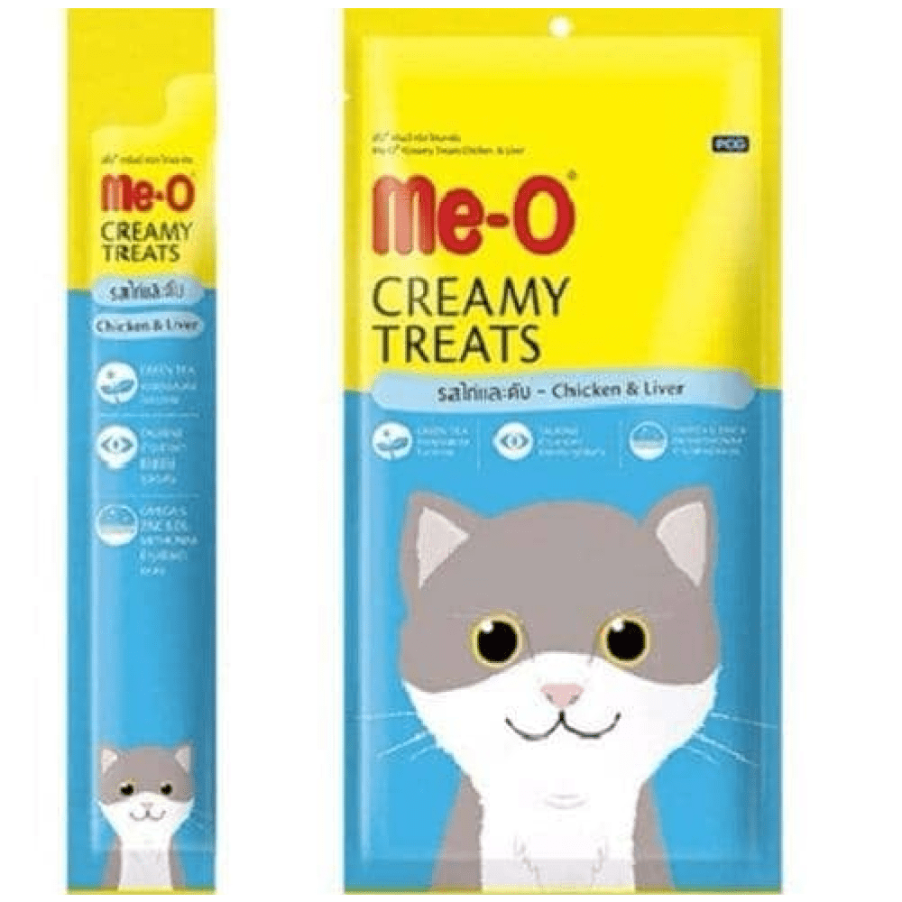 Me O Creamy Chicken & Liver and Kitty Licks Tuna Scallop Cat Treats Combo