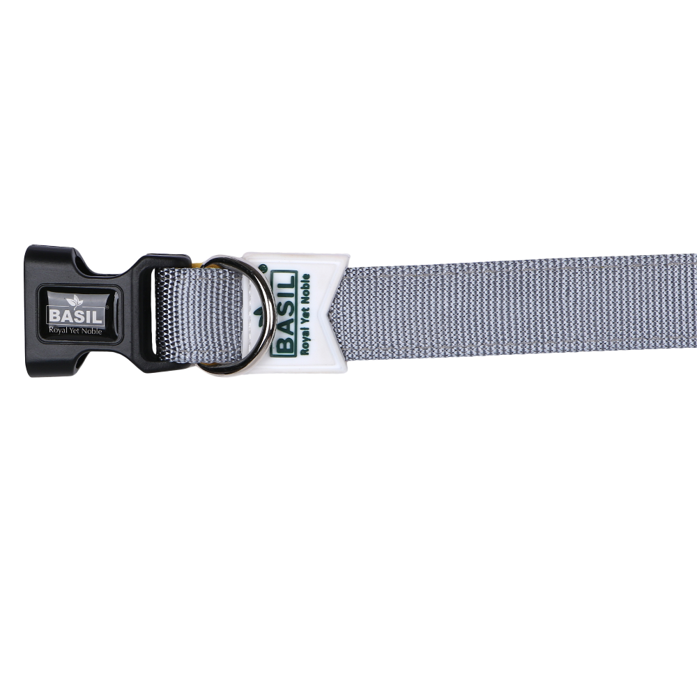 Basil Nylon Padded Collar for Dogs (Black)