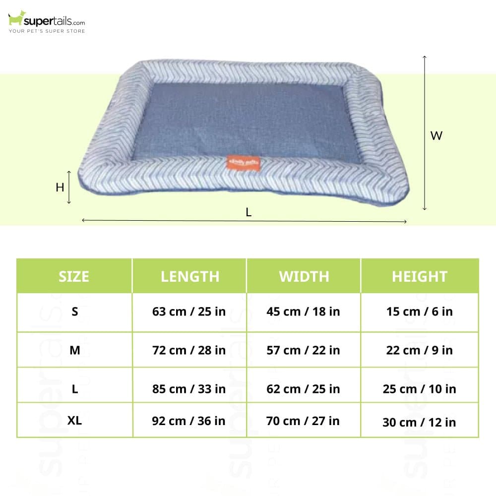 Emily Pets Rectangle Shape Bed for Dogs and Cats (Green)