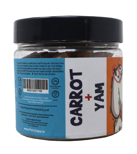 Ranch Training Bite's Dog Treats Yam + Carrot Flavour Jar (220 gm)
