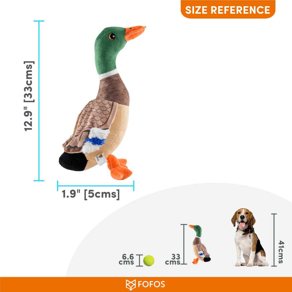 Fofos Plush Wild Duck Toy for Dogs