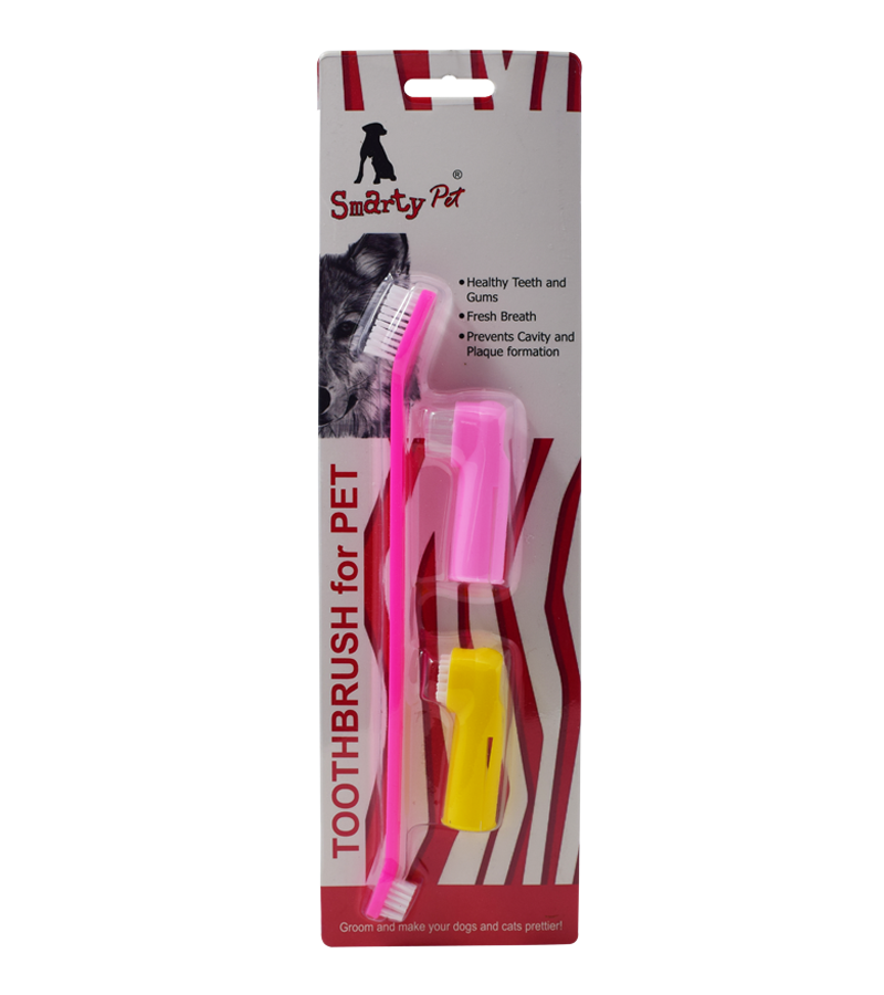 Smarty Pet Tooth Brush (1 Pc Set) for Dogs and Cats