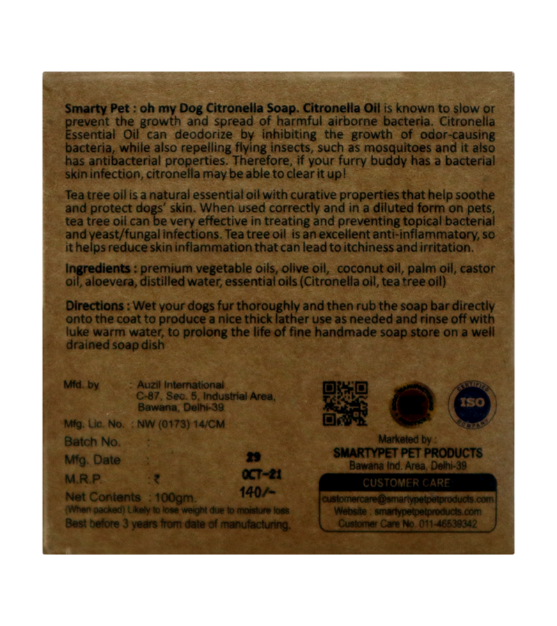 Oh My Dog Fur Brightening Antibacterial Organic Dog Soap