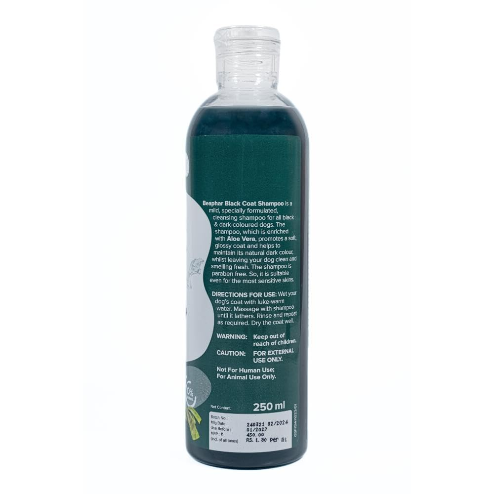 Beaphar Aleo Vera & Herbal Black Coat Shampoo for Dogs