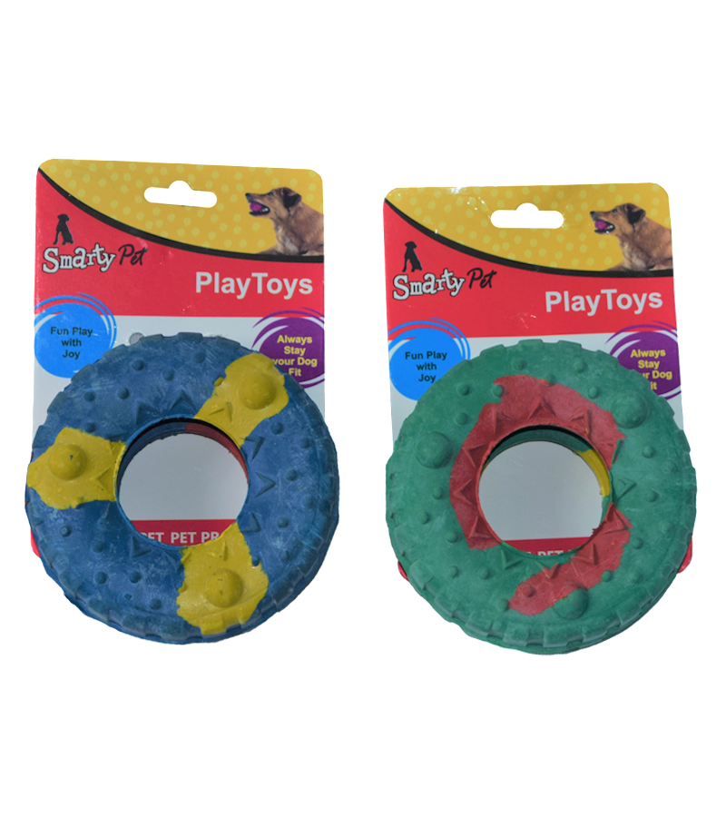 Non-Toxic Rubber Tire Extreme Chew Wheel Toy For Dogs