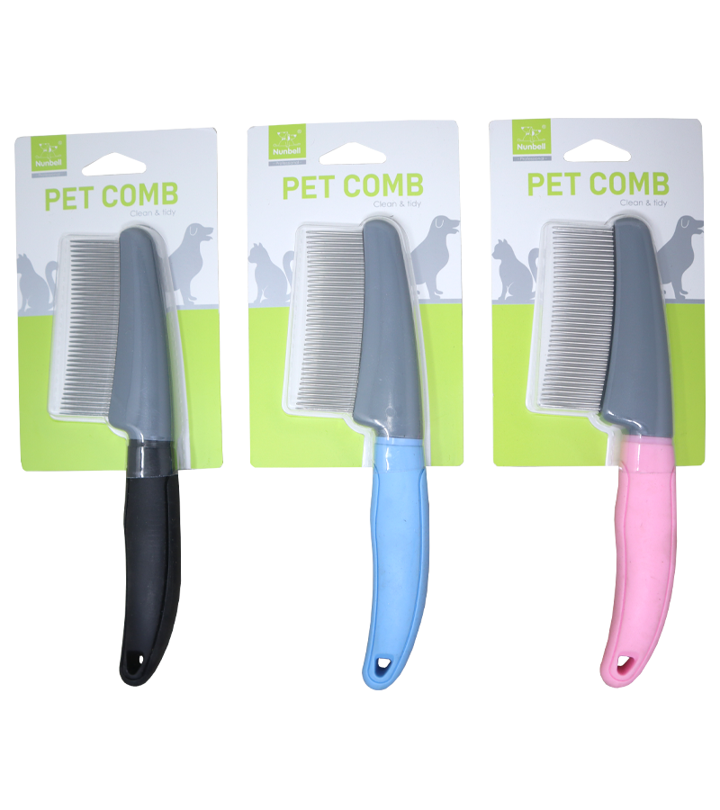 Nunbell Flea Comb with Handle for Dogs and Cats