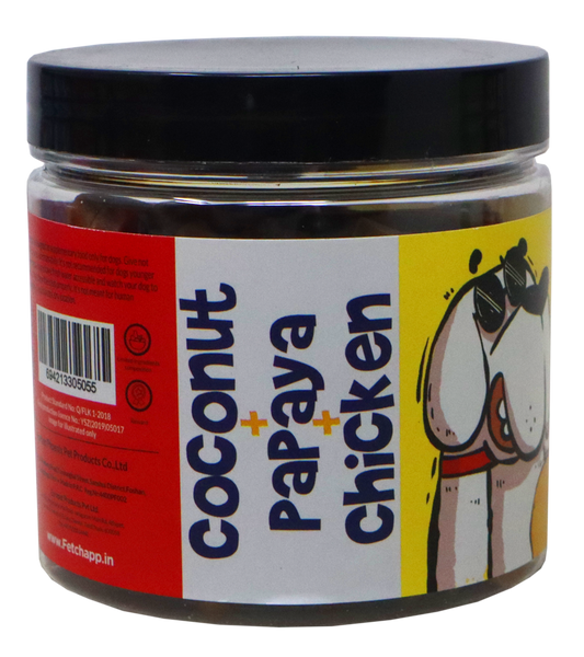 Ranch Training Bite's Dog Treats Coconut Papaya +Chicken Flavour Jar (200 gm)
