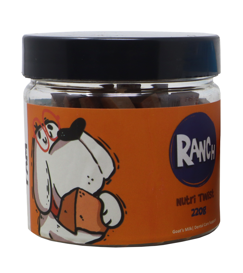 Ranch Training Bite's Dog Treats Yam + Carrot Flavour Jar (220 gm)
