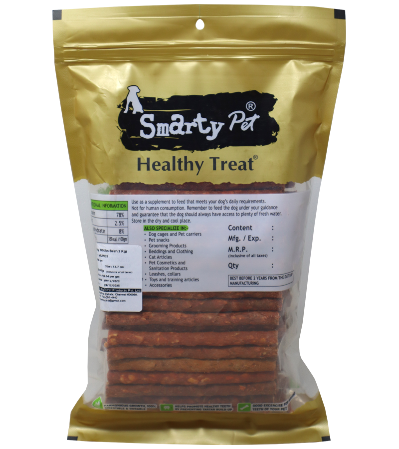 Smarty Pet Munchy Sticks Beef Treats for Dogs