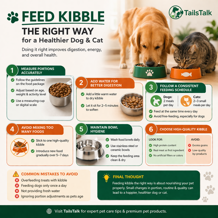 🐶🐱 The Right Way to Feed Kibble to Dogs & Cats (Complete Guide for Pet Parents)