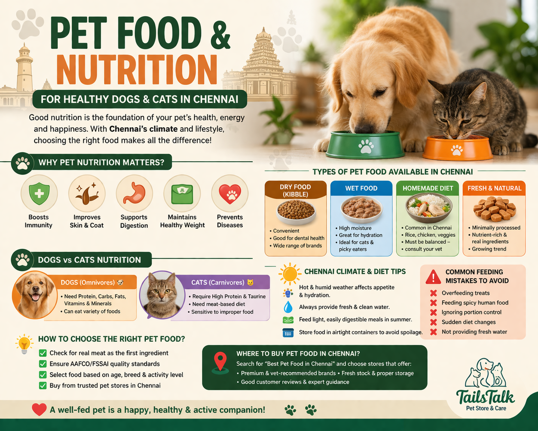 Pet Food & Nutrition in Chennai: The Complete Guide for Healthy Dogs & Cats
