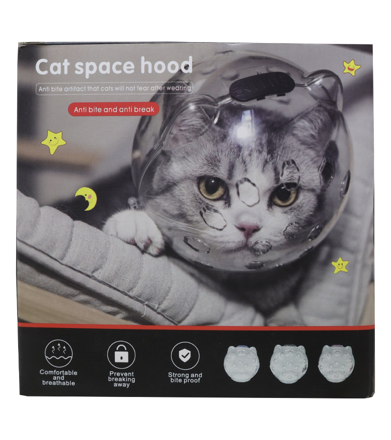 Pets Empire Cat Face Hood Anti-Licking Breathable Head Protective Cover  For Cats