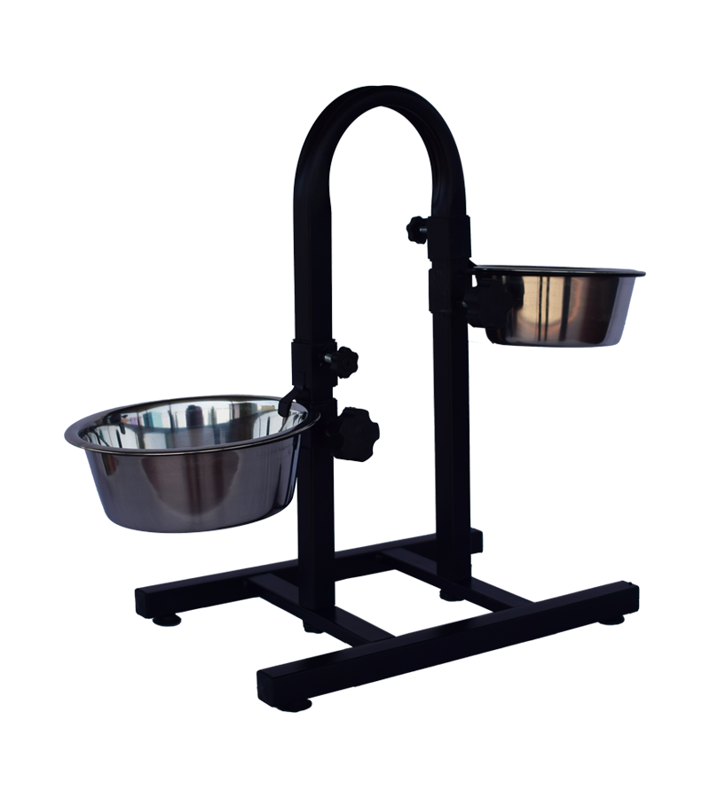 Adjustable Pets Bowl Elevated Double Diner Dog Bowls (Medium) (1600 ml x 2)