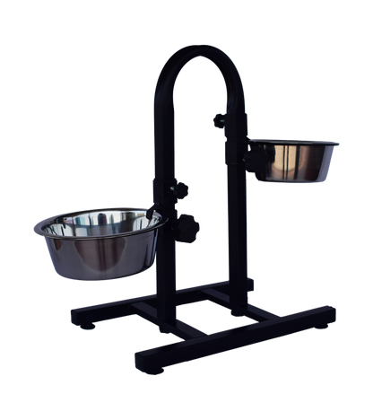 Adjustable Pets Bowl Elevated Double Diner Dog Bowls (Medium) (1600 ml x 2)
