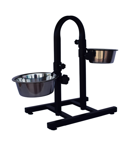 Adjustable Pets Bowl Elevated Double Diner Dog Bowls (Medium) (1600 ml x 2)