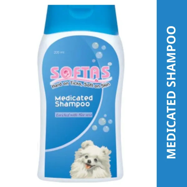 Intas Softas Tick & Flea Shampoo for Dogs 200ml