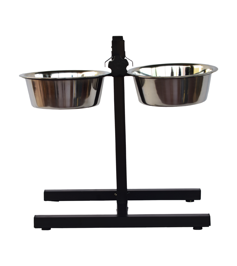 Adjustable Pets Bowl Elevated Double Diner For Dogs(Small)