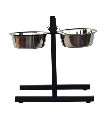 Adjustable Pets Bowl Elevated Double Diner For Dogs(Small)