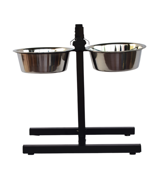 Adjustable Pets Bowl Elevated Double Diner For Dogs(Small)