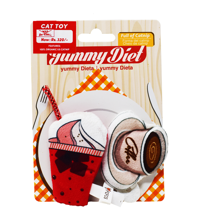 FOFOS Yummy Diet Ice Cream and Coffee, Cat Toy