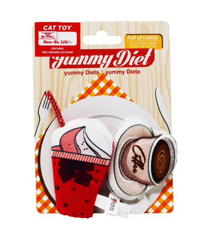 FOFOS Yummy Diet Ice Cream and Coffee, Cat Toy
