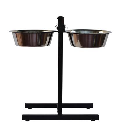 Adjustable Pets Bowl Elevated Double Diner Dogs (Medium) (1600 ml x 2)