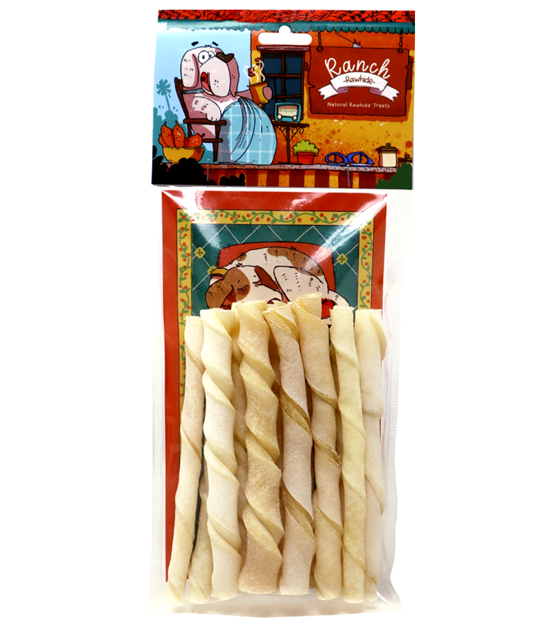 Ranch White Twisted Sticks for Dogs